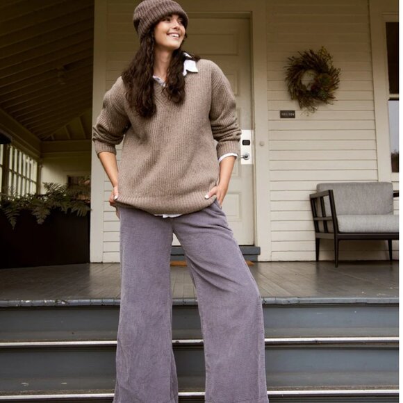 CP Shade Polly Wide-leg Wide-wale Corduroy Pants, Size XS, Color Chambrey Blue - Picture 7 of 7